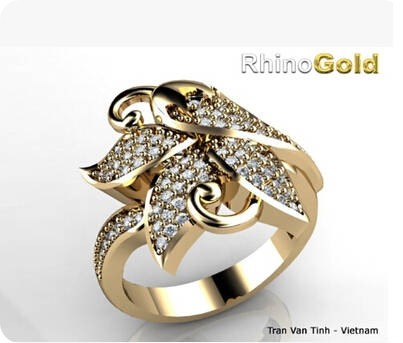 آموزش طراحی طلا و جواهر Rhino Gold